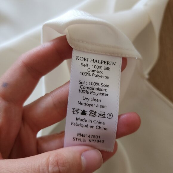 Kobi Halperin Silk Long Sleeve Lace Detail Blouse - Picture 6 of 8